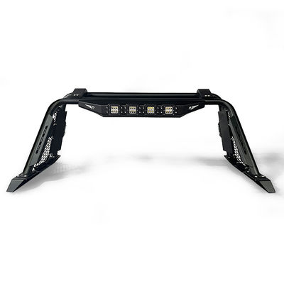 อุปกรณ์เสริมรถยนต์ โรลบาร์สปอร์ตเหล็กสีดำแบบออฟโรด พร้อมไฟ LED สำหรับ Ford Ranger Hilux Navara