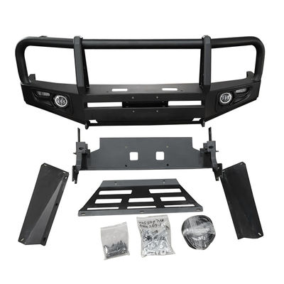 Off Road 4x4 ออโต้อะไหล่ สีดํา เหล็ก อุปกรณ์เสริมรถยนต์หน้า Bumper Bull Bar สําหรับ Toyota Hiace