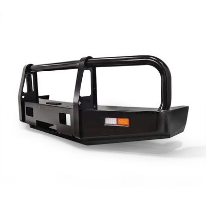 อุปกรณ์เสริมรถออฟโรด 4x4 กันชนหน้าเหล็กสีดำ บูลบาร์ สำหรับ Toyota LC76