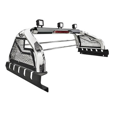 ออฟโรเวย์ที่กําหนดเอง สแตนเลส สปอร์ต รอลล์บาร์ อคเซสอรี่รถยนต์ พร้อมไฟ LED สําหรับ Hilux Revo