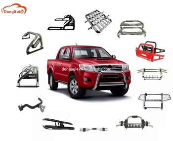 โรงงาน Dongsui ของแท้ รถกระบะแข็งแรง รถกระบะหน้า Bull Bar Bumper กองคุ้มกันกวาง สําหรับ Toyota Hilux Vigo Revo Rocco Nissan NP300 Navara Isuzu Mitsubishi Volkswagen Ford F150 Raptor Ranger