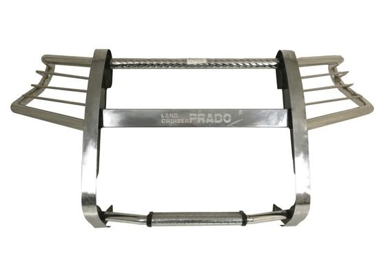 201 สแตนเลสรถบรรทุกวัวบาร์กันชนหน้าเงินสำหรับ Land Cruiser