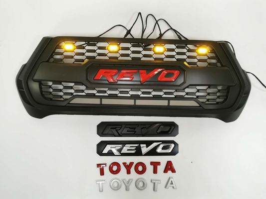 ผู้ผลิต OEM ขายส่งกระจังหน้าพลาสติก ABS สีดำสำหรับ Toyota Hilux Rocco Revo 2020 2021