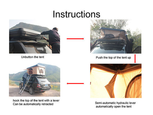 ผู้ผลิต OEM ขายส่ง Universal Black ABS Hard Shell 4x4 Hard Rooftop เต็นท์หลังคาสำหรับ Suv NISSAN TOYOTA PRADO