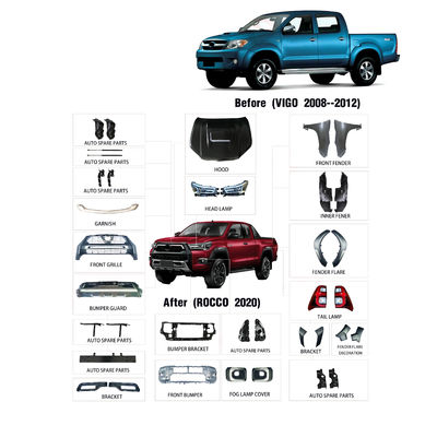 2012 Vigo อัพเกรดเป็น Hilux Rocco 2021 4x4 ตัวถังรถ
