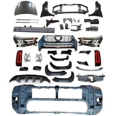 ด้านหน้าด้านหลังกันชนรถ Body Kit สำหรับ Toyota Hilux Vigo 05-14 อัพเกรด 2021 Rocco