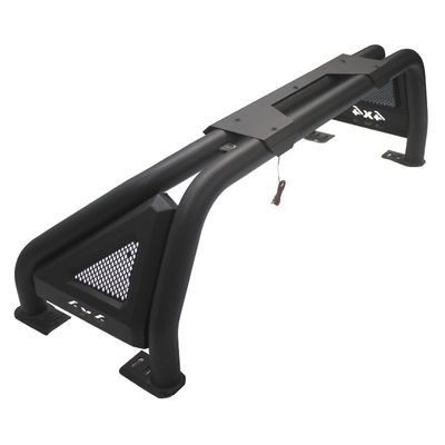 เคลือบผง Toyota Hilux Roll Bar เหล็กผิวด้านพร้อมไฟเบรค LED