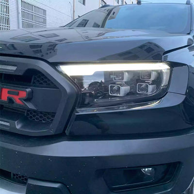 Ford Ranger T7 T8 ไฟหน้าแบบ LED เต็มรูปแบบ 4 Len Projector วัสดุ ABS