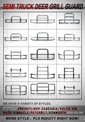 โรงงานดอนซูไทย สไตล์คลาสสิค Semi Truck Bumper Deer Guards สําหรับเรือบรรทุกสินค้า Cascadia For Volvo International Prostar Kenworth Peterbilt Mack Pinnacle